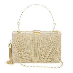 Tassel Evening Handbag Small Pleated Clutch Purses mal Wedding c: